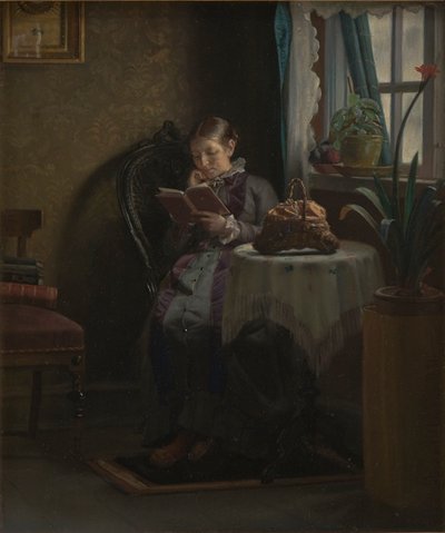 Anna Ancher Reading by Michael Peter Ancher